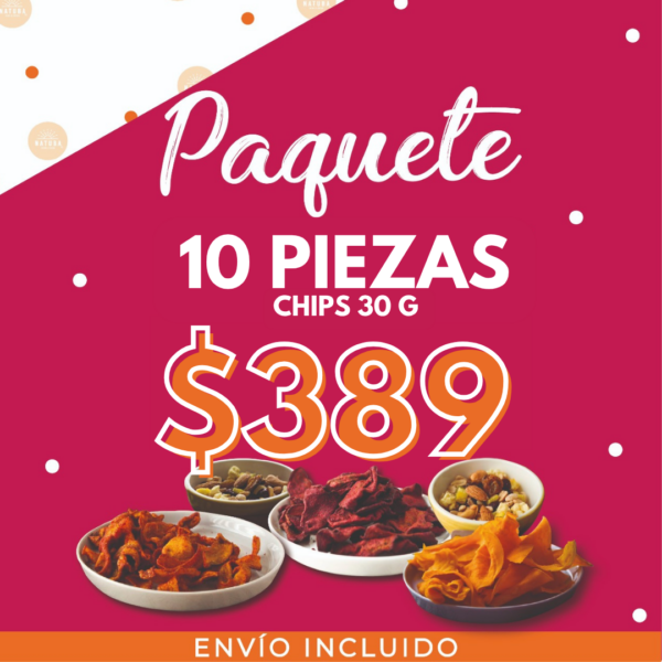 Paquete chips 10 piezas de 30 gr