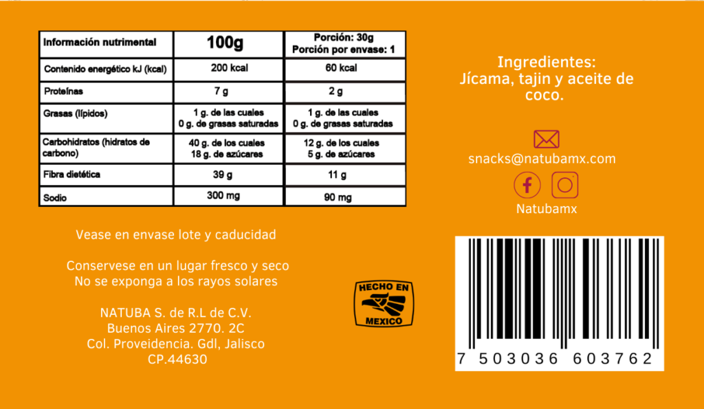 Jícama Tajín | Natuba